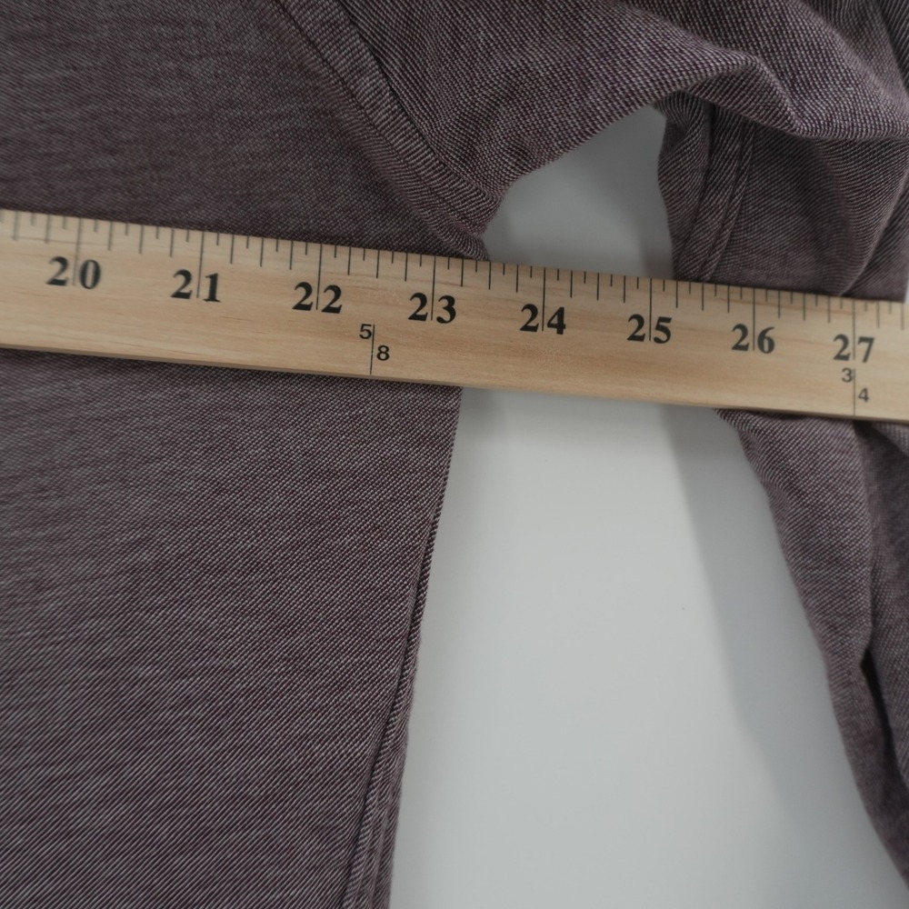 DKNY Button Down Shirt Mens XL Plum Heathered Long Sleeve Jersey Knit - Picture 5 of 6